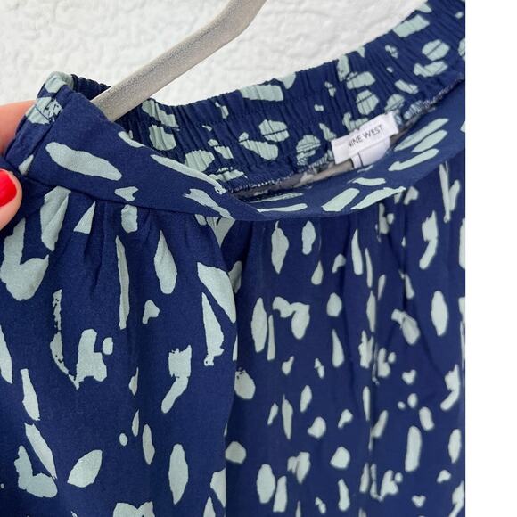 NWT Nine West Skirt - Size S, Blue and Mint Colors Knee Lenght - Picture 3 of 9